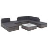 vidaXL Set Divani da Giardino 8 pz con Cuscini in Polyrattan Grigio