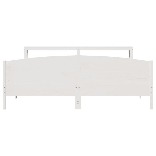 vidaXL Letto senza Materasso Bianco 180x200 cm Legno Massello di Pino