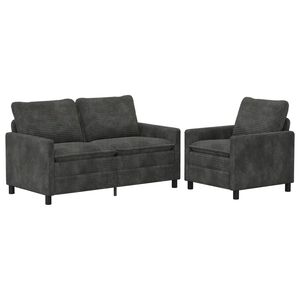 vidaXL Set di divani 2 pz Antracite Poliestere