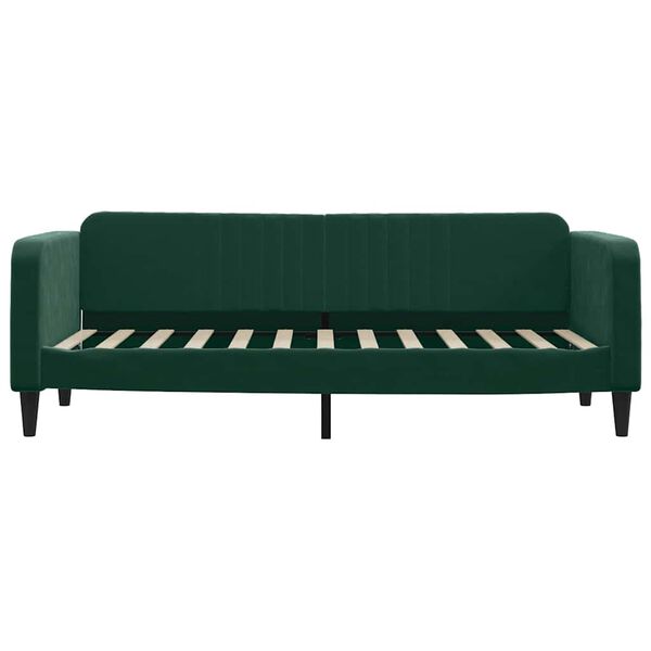 vidaXL Letto da Giorno Verde Scuro 80x200 cm in Velluto