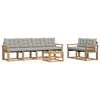 vidaXL Set di divani da esterno 7 pz Bianco e Grigio Chiaro