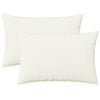 vidaXL Cuscino con cuscino HEERLEN 2 pz Bianco Tessuto