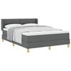 vidaXL Letto a molle con testiera Grigio scuro 200 x 160 cm Tessuto