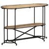 vidaXL Tavolo Consolle 110x42x76 cm in Legno Massello Grezzo di Mango