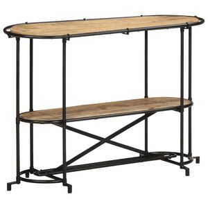 vidaXL Tavolo Consolle 110x42x76 cm in Legno Massello Grezzo di Mango