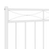 vidaXL Testiera in Metallo Bianco 75 cm