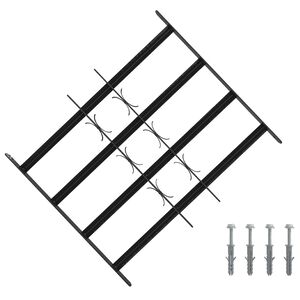 vidaXL Griglia di sicurezza per finestre con 4 barre trasversali 3 pcs