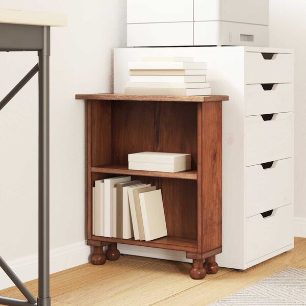 vidaXL Scaffalatura Marrone 47 x 16 x 55 cm Legno di Mogano Massello