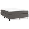 vidaXL Giroletto a Molle con Materasso Grigio 140x190 cm in Similpelle