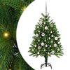 vidaXL Albero di Natale con 150 LED con supporto Verde 120 cm PE