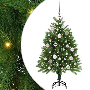 vidaXL Albero di Natale con 150 LED con supporto Verde 120 cm PE