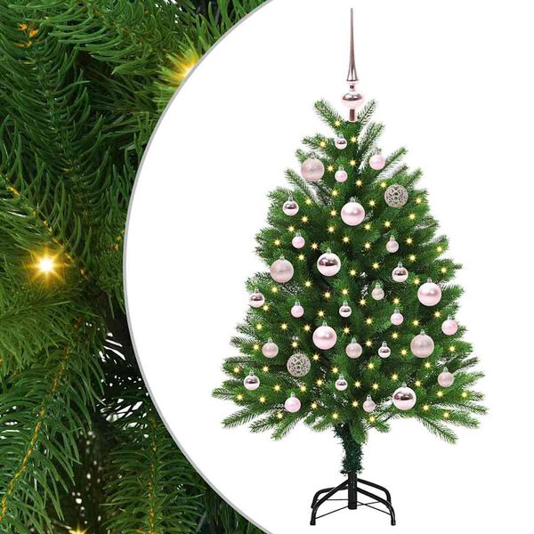 vidaXL Albero di Natale con 150 LED con supporto Verde 120 cm PE