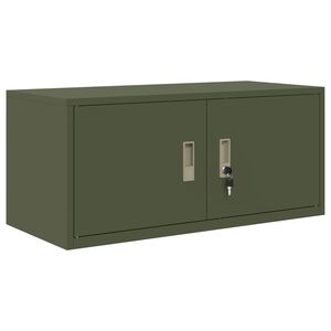 vidaXL Armadio Verde oliva 90 x 40 x 40 cm Acciaio