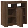 vidaXL Credenza con Luci LED Rovere Marrone 80x35x75 cm