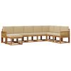 vidaXL Set di divani da esterno con cuscino 8 pcs Naturale e Beige