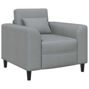 vidaXL Poltrona Grigio Chiaro Tessuto