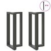 vidaXL Gambe per tavolo da bar a forma di T 2 pz Antracite 40x35x(90-91) cm Acciaio