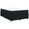 vidaXL Giroletto a Molle con Materasso Nero 140x200 cm in Velluto