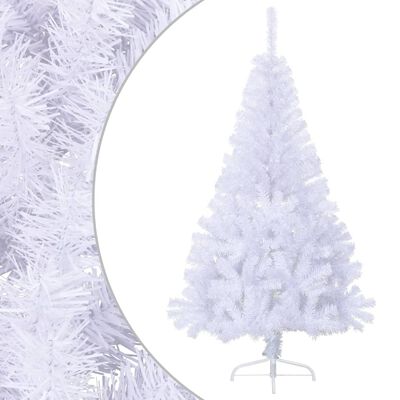vidaXL Albero di Natale Artificiale Metà con Supporto Bianco 150cm PVC