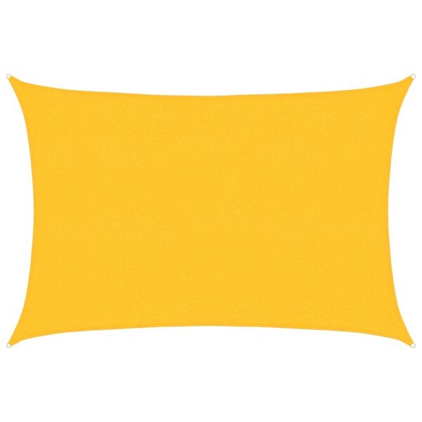 vidaXL Vela Parasole 160 g/m² Gialla 2,5x4 m in HDPE