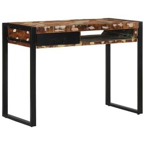 vidaXL Scrivania Multicolore 100x50x75 cm in Legno Massello Recupero