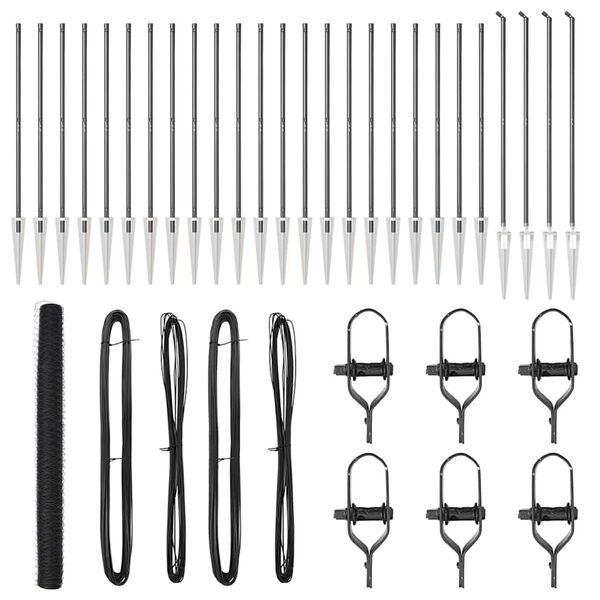 vidaXL Palo della recinzione Grigio 50 x 1,6 m (36 mm rete)