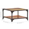 vidaXL Tavolino da Salotto 60x60x35 cm in Legno Massello di Recupero