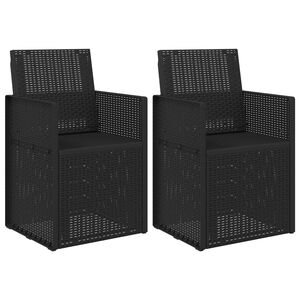 vidaXL Sedie da pranzo da giardino 2 pcs Antracite 53 x 47 x 88,5 cm