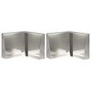 vidaXL Muro di contenimento 2 pz 50 x 50 x 30 cm Acciaio Inox Argento