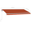 vidaXL Tenda da Sole Autoportante Automatica 450x350cm Arancio Marrone