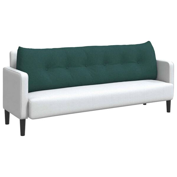 vidaXL Cuscino per Schiena Verde Scuro 180 x 24 x 50 cm Tessuto