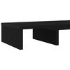 vidaXL Supporto per Monitor Regolabile Rovere Nero 80x24x10,5 cm