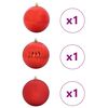vidaXL Set di palline di Natale XXL 3 pcs Rosso Plastica