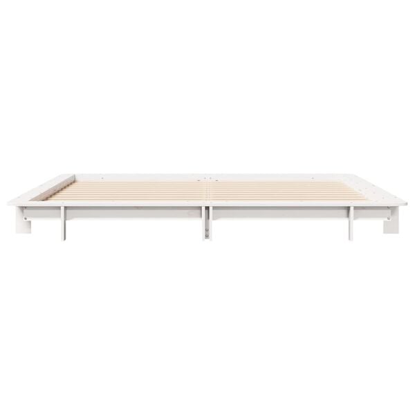 vidaXL Letto senza Materasso Bianco 180x200 cm Legno Massello di Pino