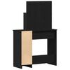 vidaXL Tavolo da Trucco con cassetto Rovere Nero 86,5 x 35 x 136 cm