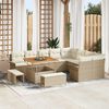 vidaXL Set Divano da Giardino con cuscino 12 pcs Beige e Crema