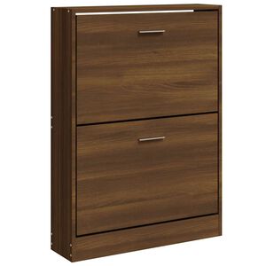 vidaXL Scarpiera Rovere Marrone 59x17x81 cm in Legno Multistrato