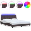 vidaXL Giroletto senza Materasso Hanko Marrone Scuro 160x200 cm Tessuto