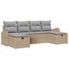 vidaXL 6 pz Beige e Grigio Chiaro