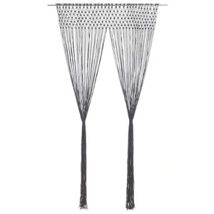 vidaXL Tenda Macram&egrave; Antracite 140x240 cm in Cotone