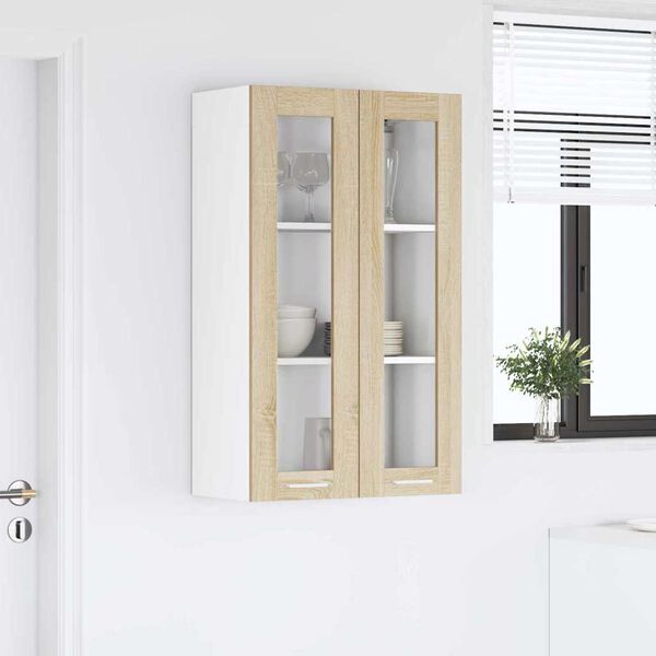 vidaXL Armadio pensile con porta Rovere Sonoma 60 x 31 x 100 cm