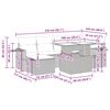 vidaXL Set Divani da Giardino 7pz con Cuscini Grigio Polyrattan Acacia