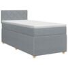 vidaXL Letto box spring con materasso Grigio Chiaro 80 x 200 cm