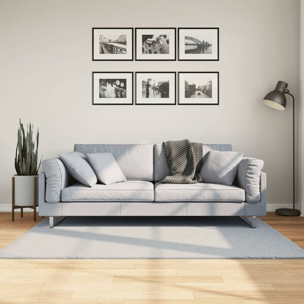 vidaXL Tappeto a Pelo Corto HUARTE Morbido e Lavabile Blu 120x170 cm