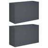 vidaXL Vaso da giardino 2 pz Antracite 80 x 40 x 50 cm
