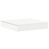 vidaXL Sabbiera con Copertura Bianca 111x111x19,5 cm Massello di Pino