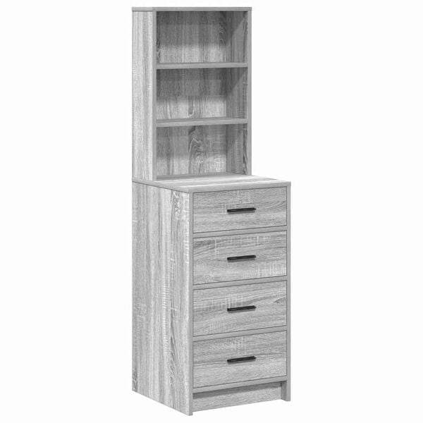 vidaXL Credenza Grigio sonoma 40 x 41 x 135 cm Legno multistrato