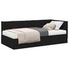vidaXL Struttura Letto Angolare con Materasso 2 pz Nero 80 x 200 cm