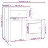 vidaXL Comodini 2 pz ambra 79,5x38x65,5 cm in Legno Massello di Pino