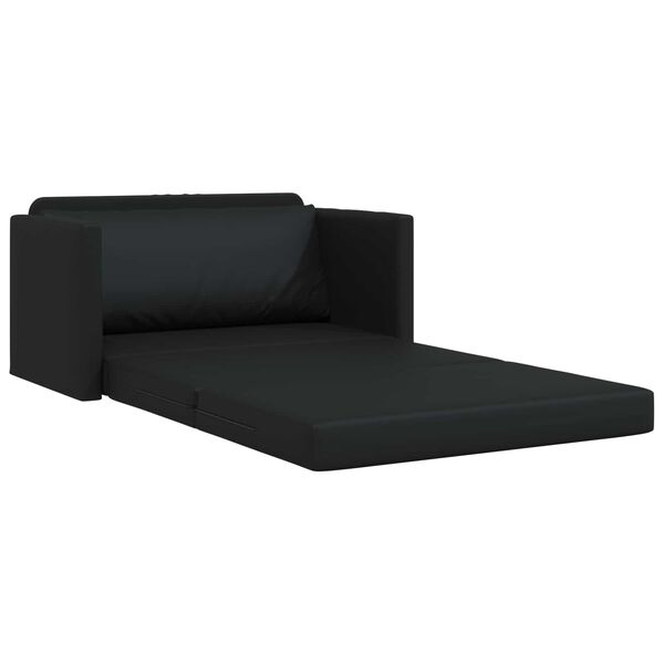 vidaXL Divano letto 110cm Nero Pelle Artificiale